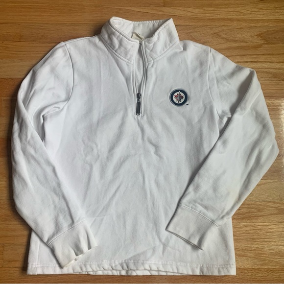 Winnipeg Jets White Quarter Zip Sweater - Picture 5 of 5